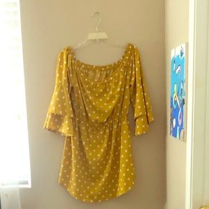Yellow Dress With White Dots